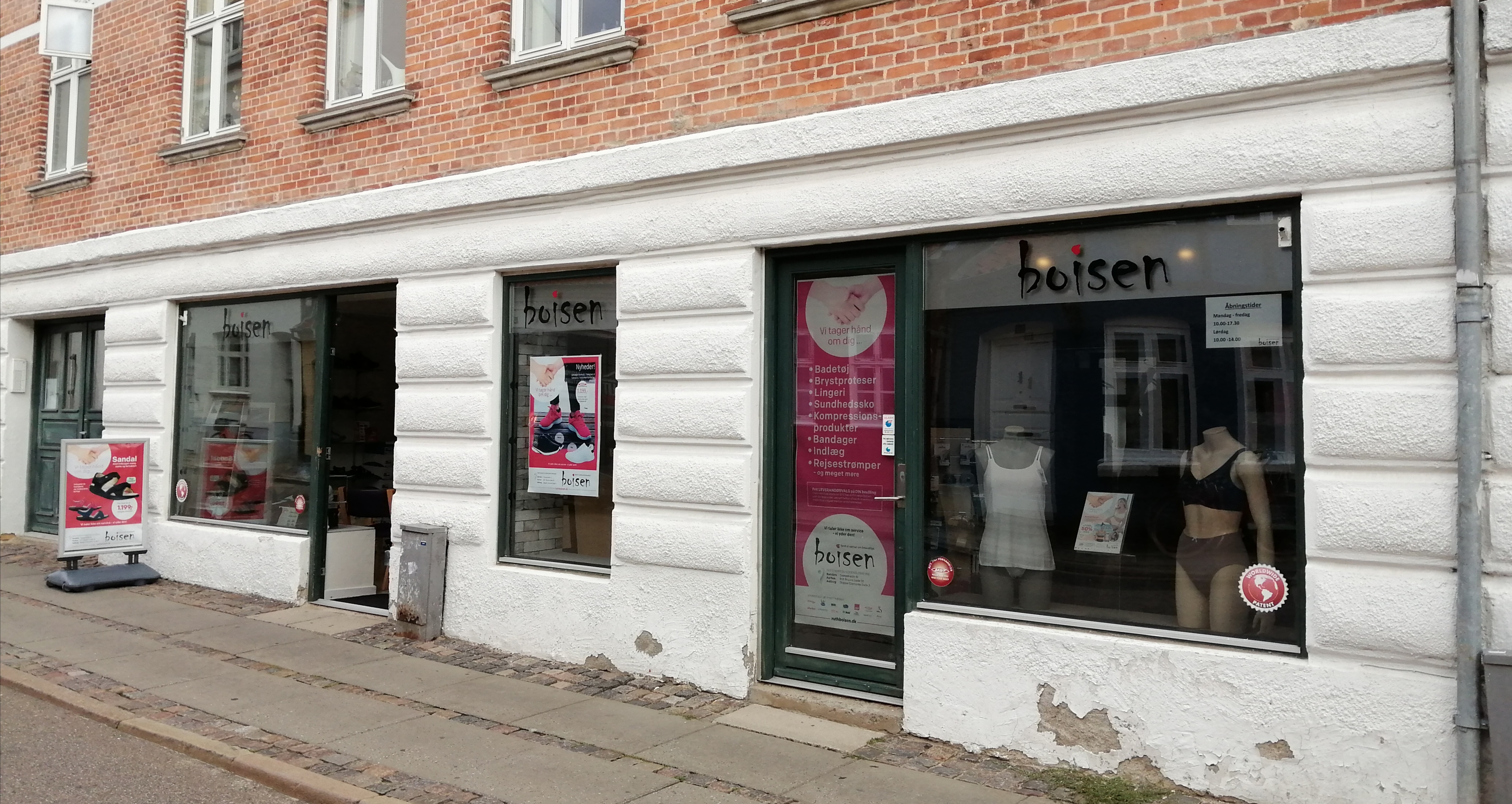Butiks facade i Aalborg